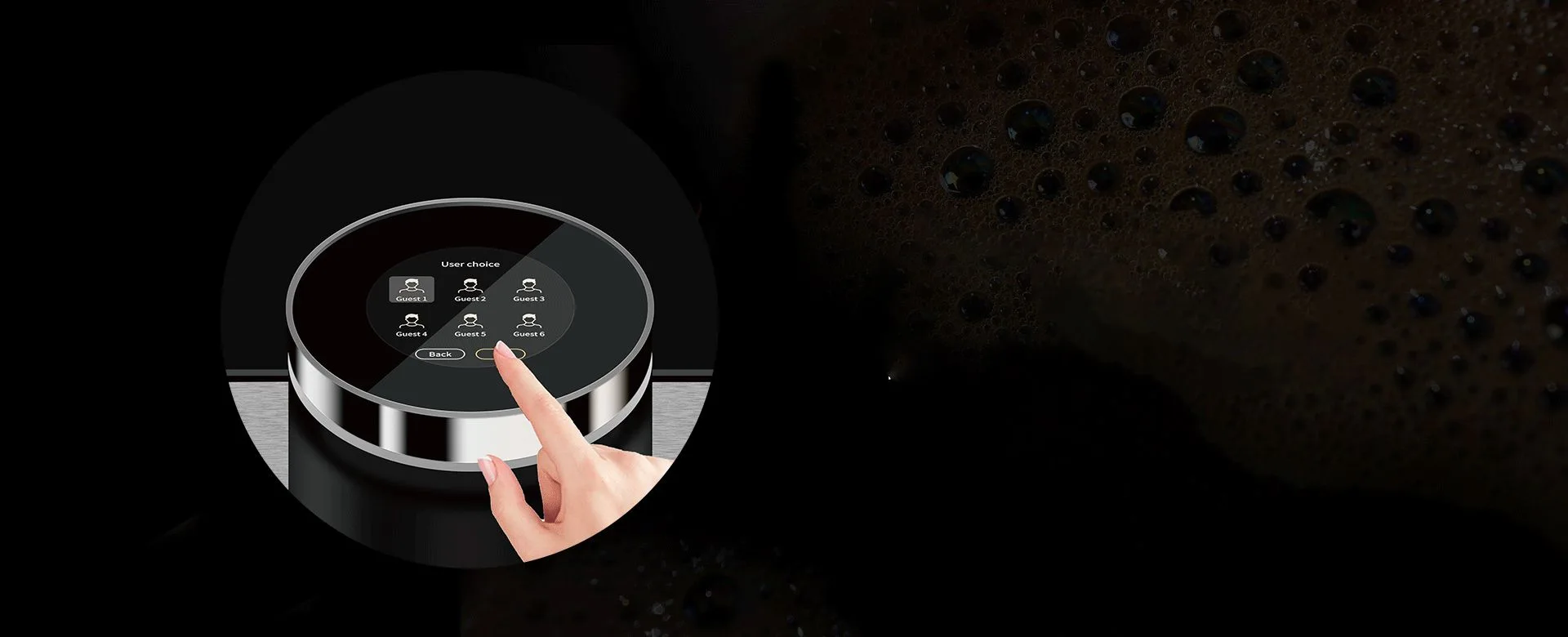 Dr. Coffee H2 personal user profile selection for easy customization