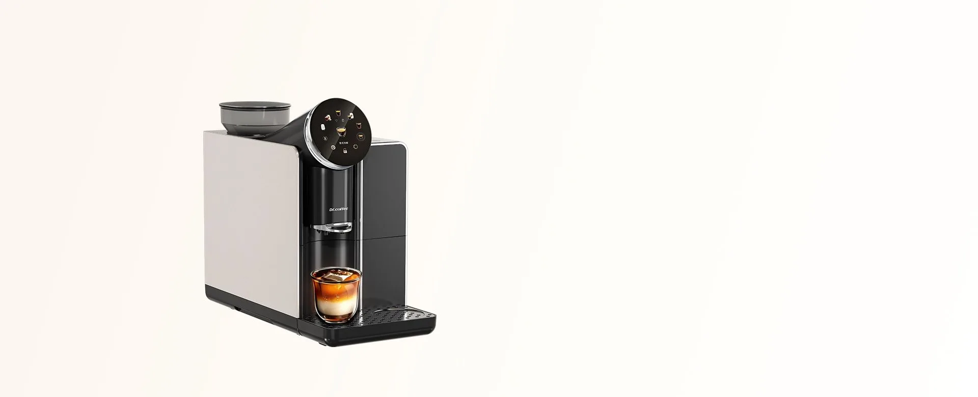 Dr. Coffee S01 dispensing a true cold brew coffee