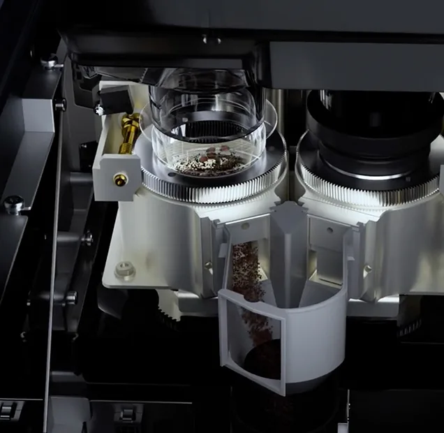 CAYE Smart X CPS ceramic burr grinder with BLDC motor close-up