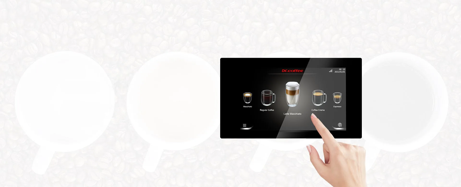 10.1 inch anti-fingerprint touch screen