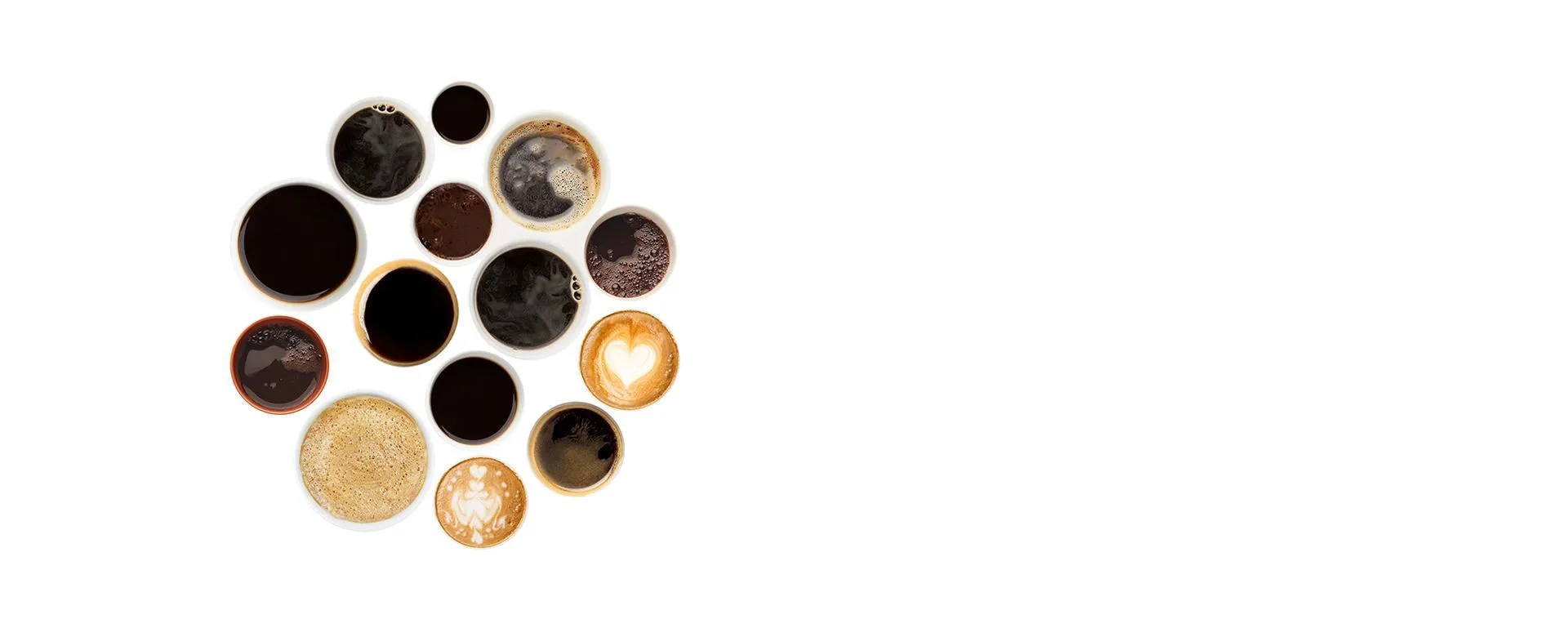 Dr. Coffee F12 variety of customizable coffee and milk drinks